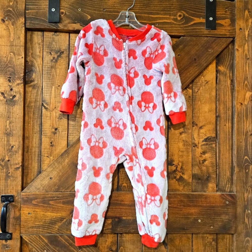 🎄 Disney Mickey Minnie Mouse Fuzzy Pajamas 🎄
